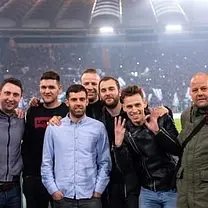 Rom: AS Roma oder SS Lazio Fußballspiel mit einem Einheimischen