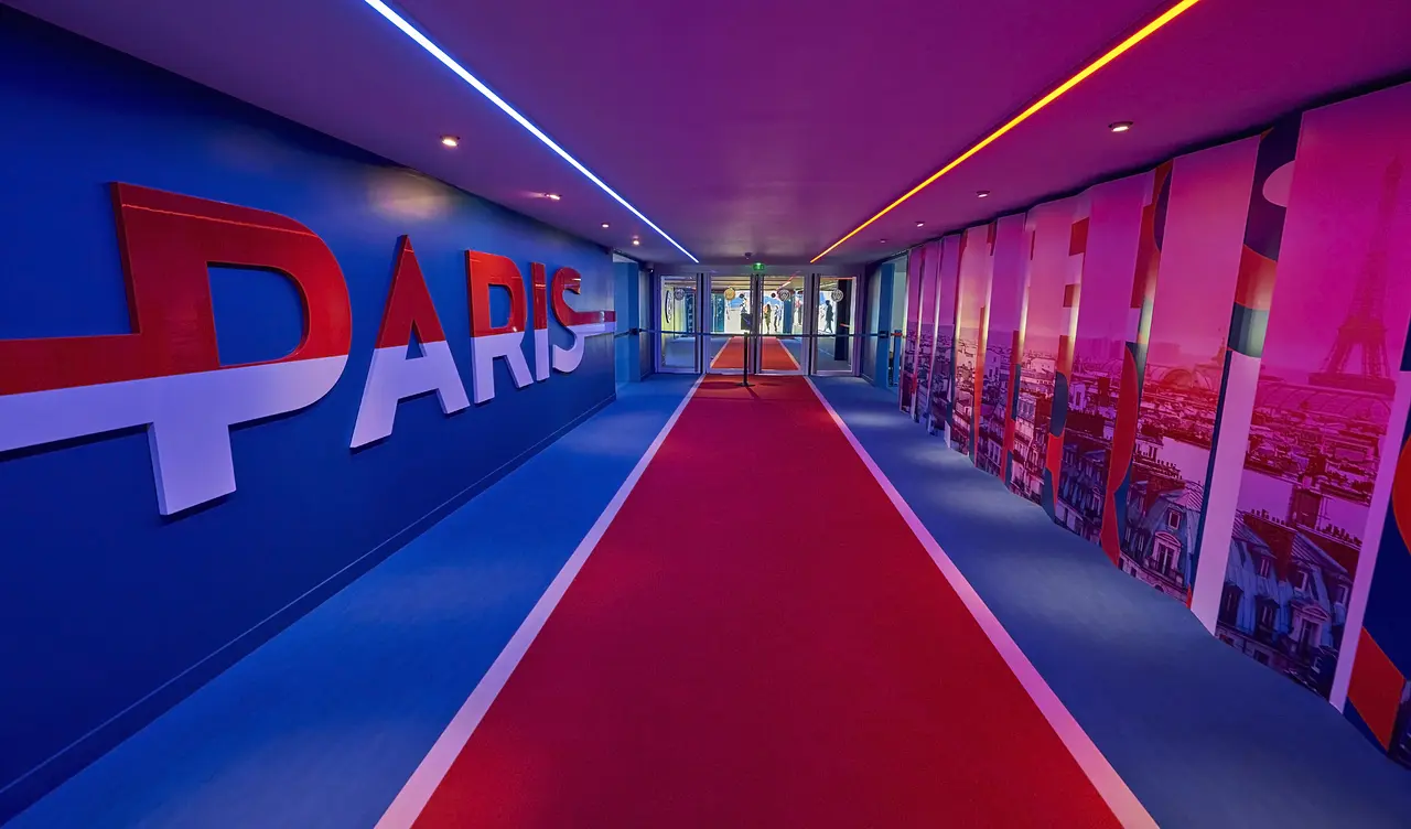 Parc des Princes: the players' tunnel