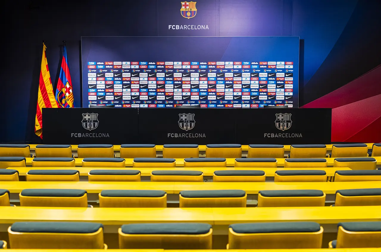 Camp Nou: la sala de prensa