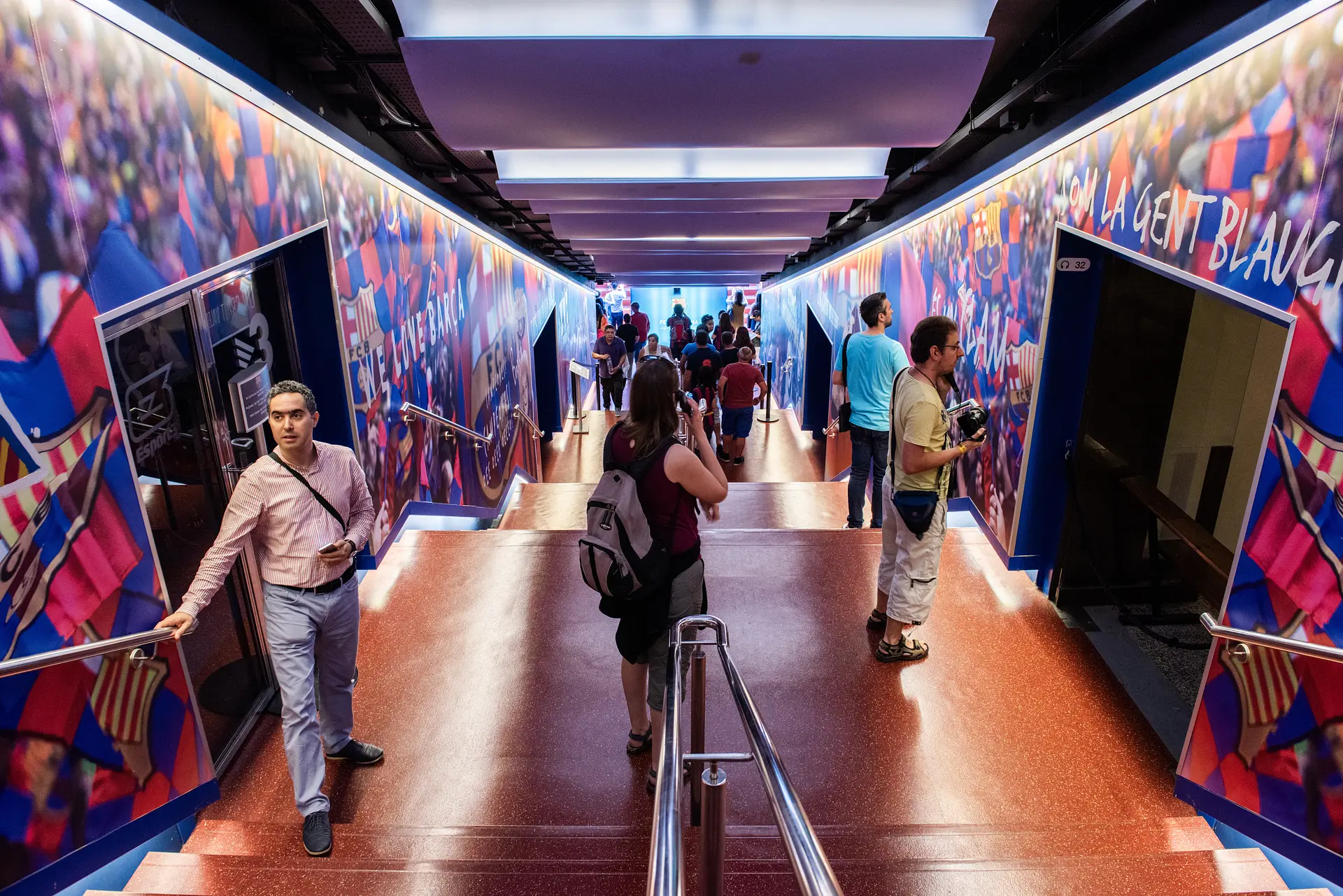 Camp Nou: the players' tunnel