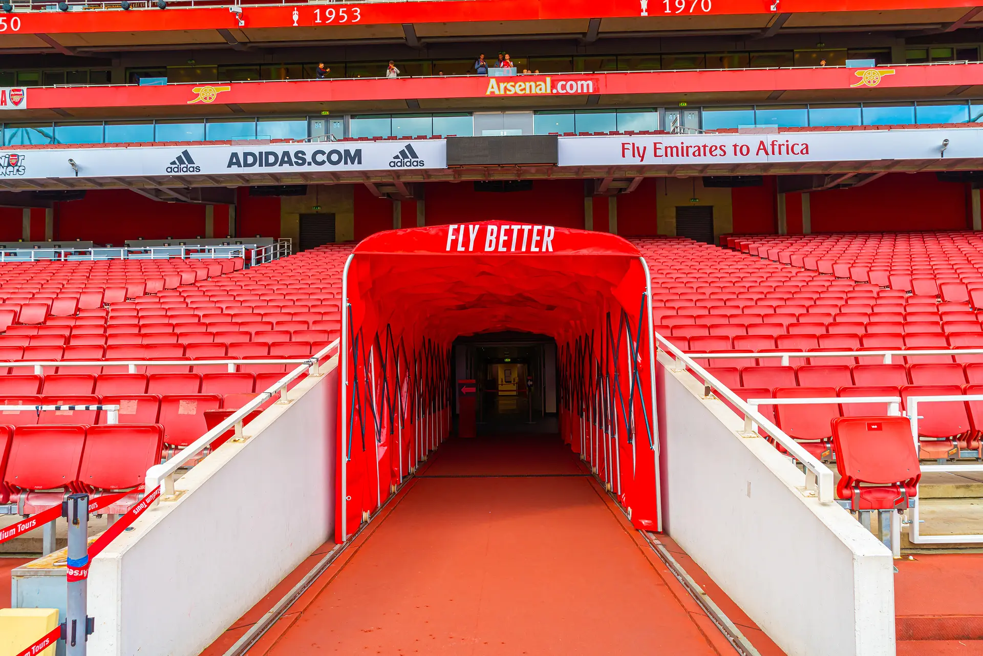 Emirates Stadium : le tunnel des joueurs