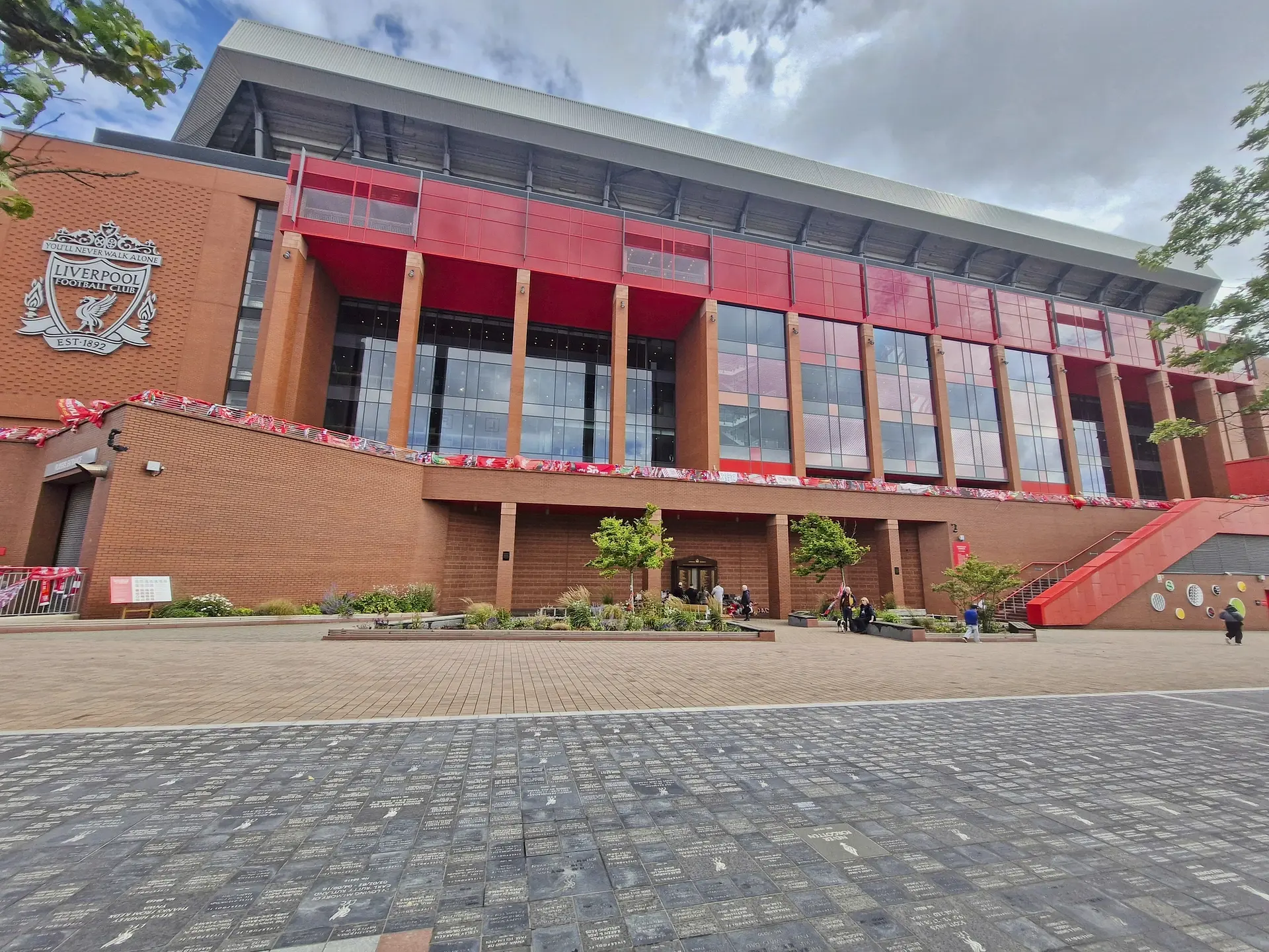 Anfield: die Außenansicht des Stadions