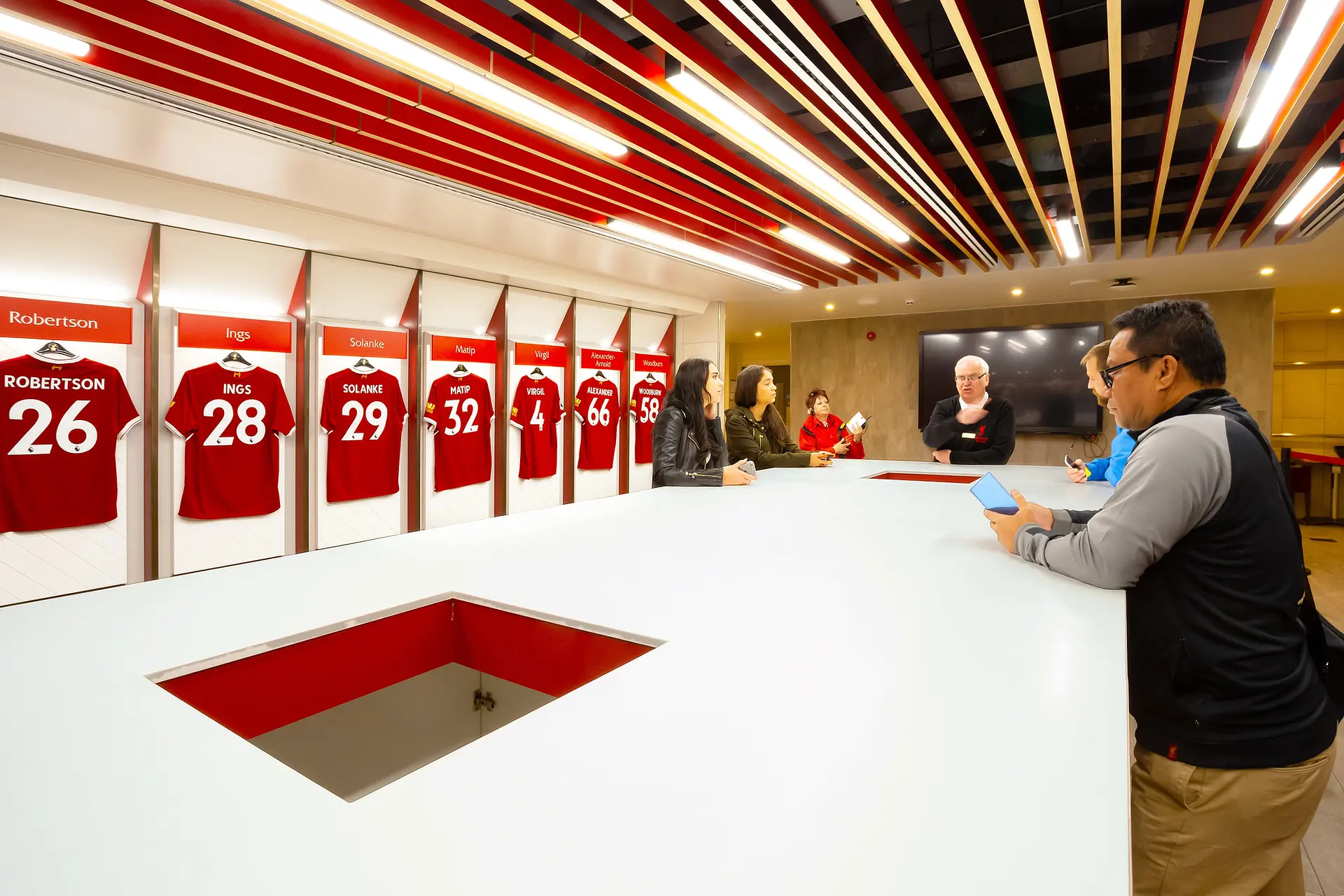 Anfield : les vestiaires