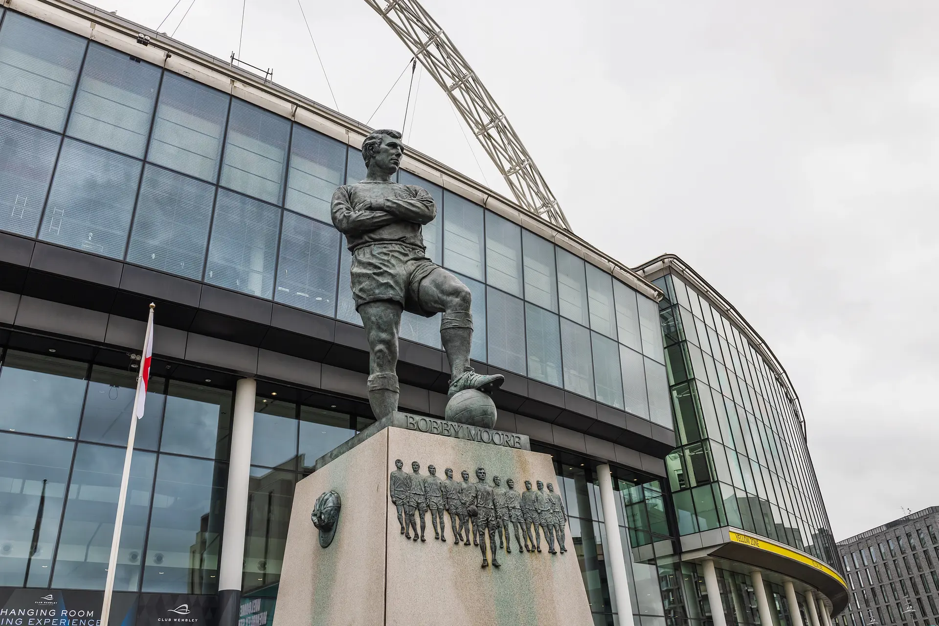 Wembley Stadium: the Bobby Moore statue