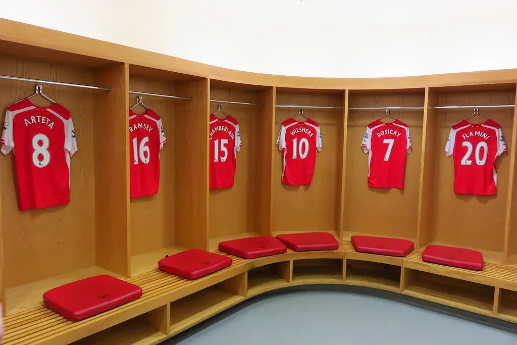 Emirates Stadium: die Spielerkabine