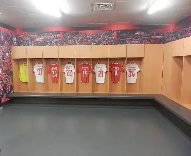 Estádio da Luz: the players' dressing room