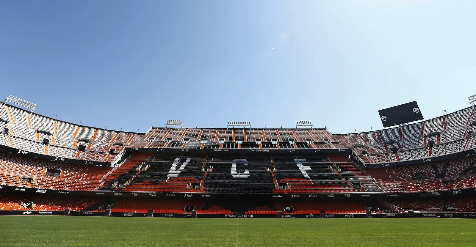 Estadio de Mestalla: panoramic view