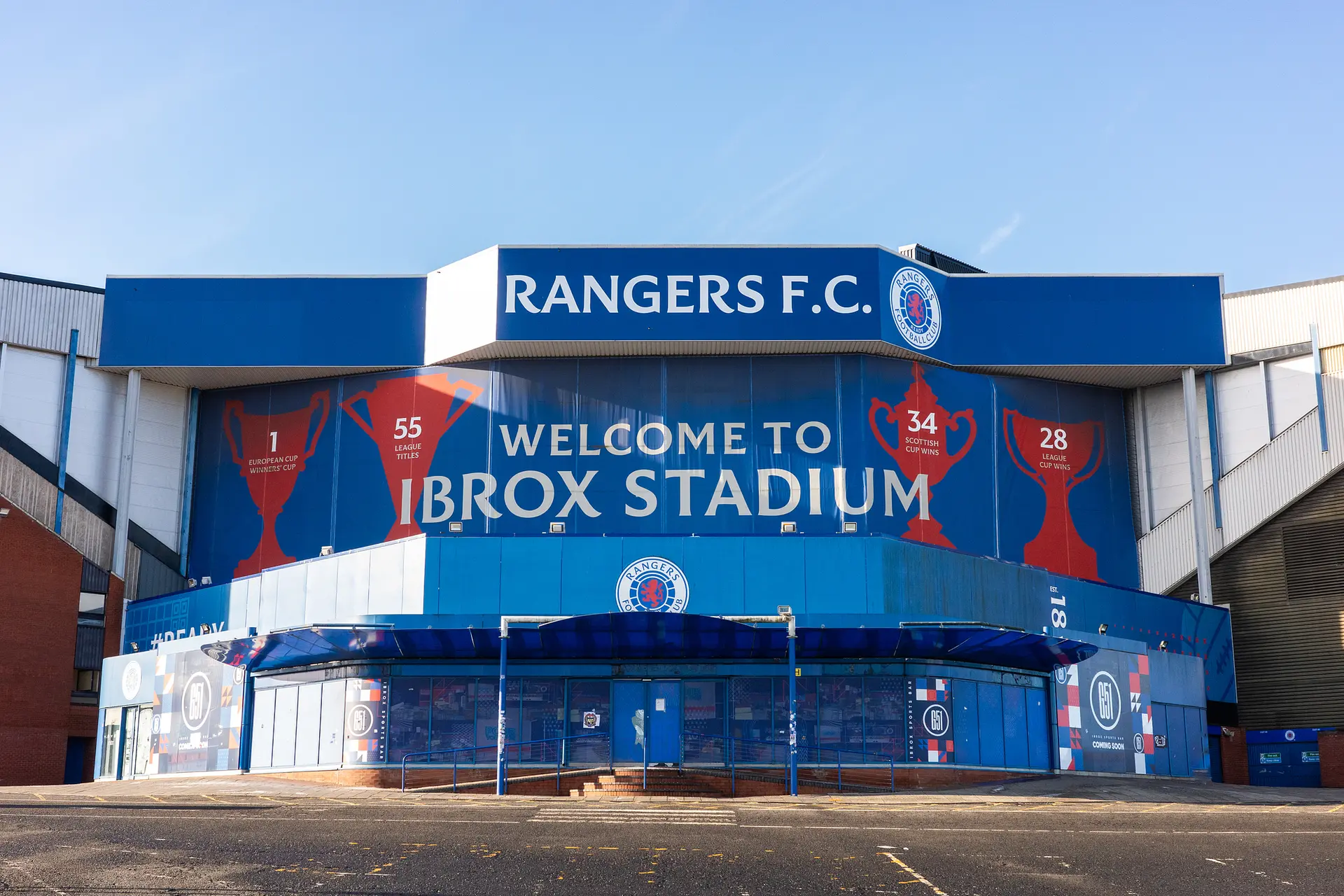 Ibrox Stadium: Eingang zum Stadion