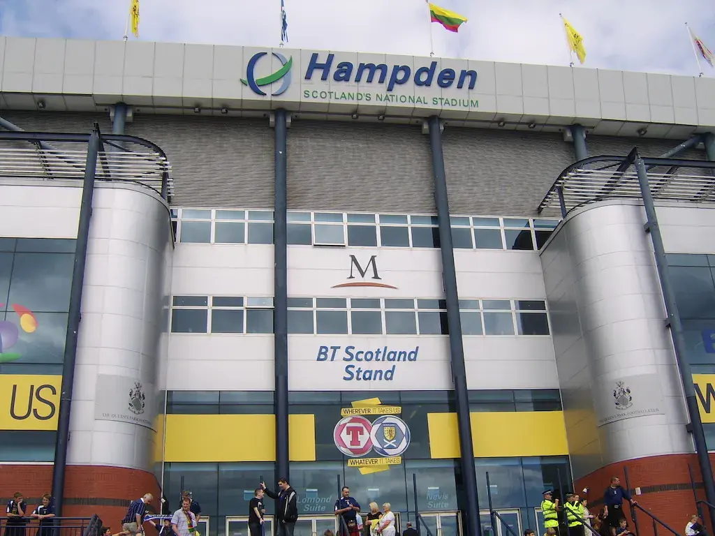 Hampden Park: the stadium entrance