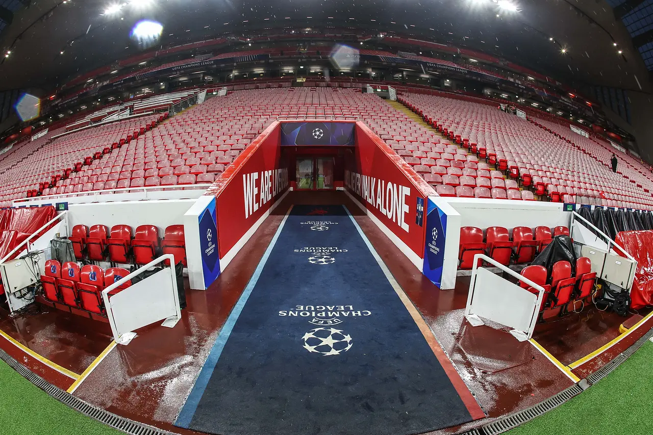 Anfield: túnel de los jugadores