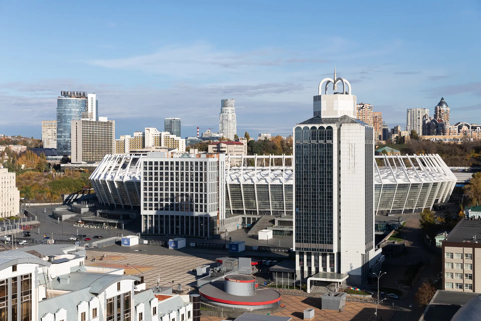 NSC Olimpiyskiy: the stadium from outside