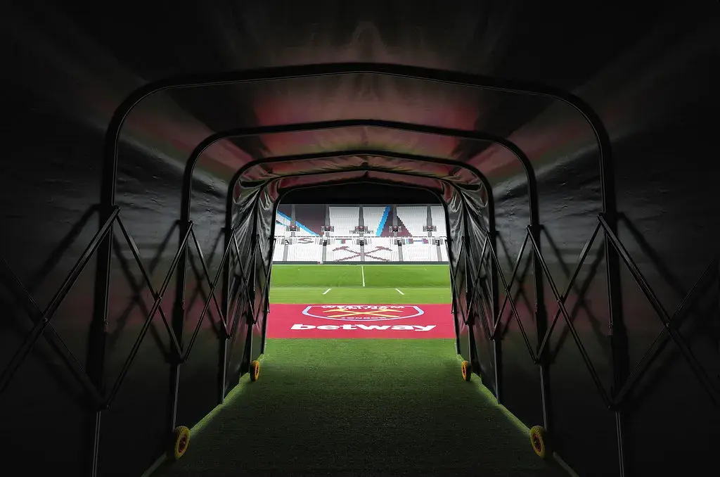 London Stadium: der Spielertunnel