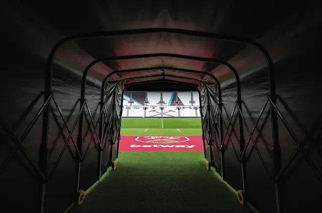 London Stadium: el túnel de vestuarios
