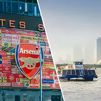 Combo: Tour dello stadio dell'Arsenal FC + crociera flessibile sul Tamigi