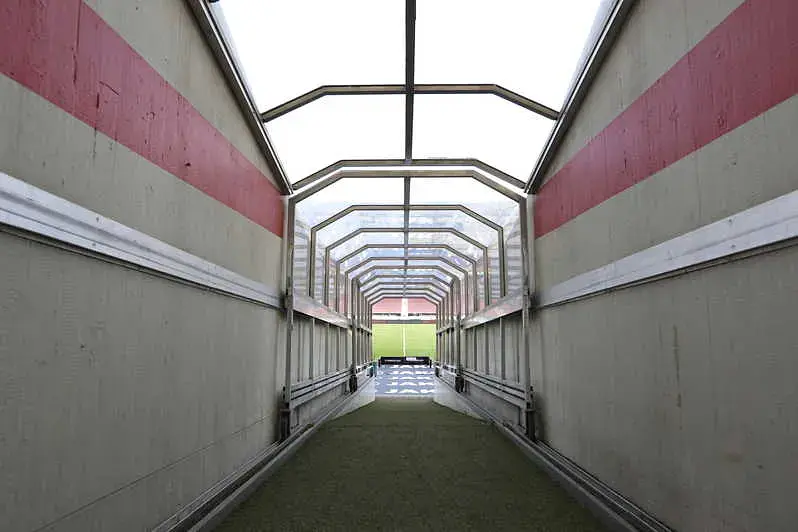 MHP Arena: der Spielertunnel