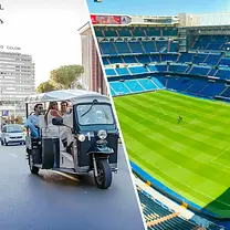 Combo: Entradas Tour Estadio Santiago Bernabéu + Tour en Tuk-Tuk de Bienvenida de 2 horas por la ciudad