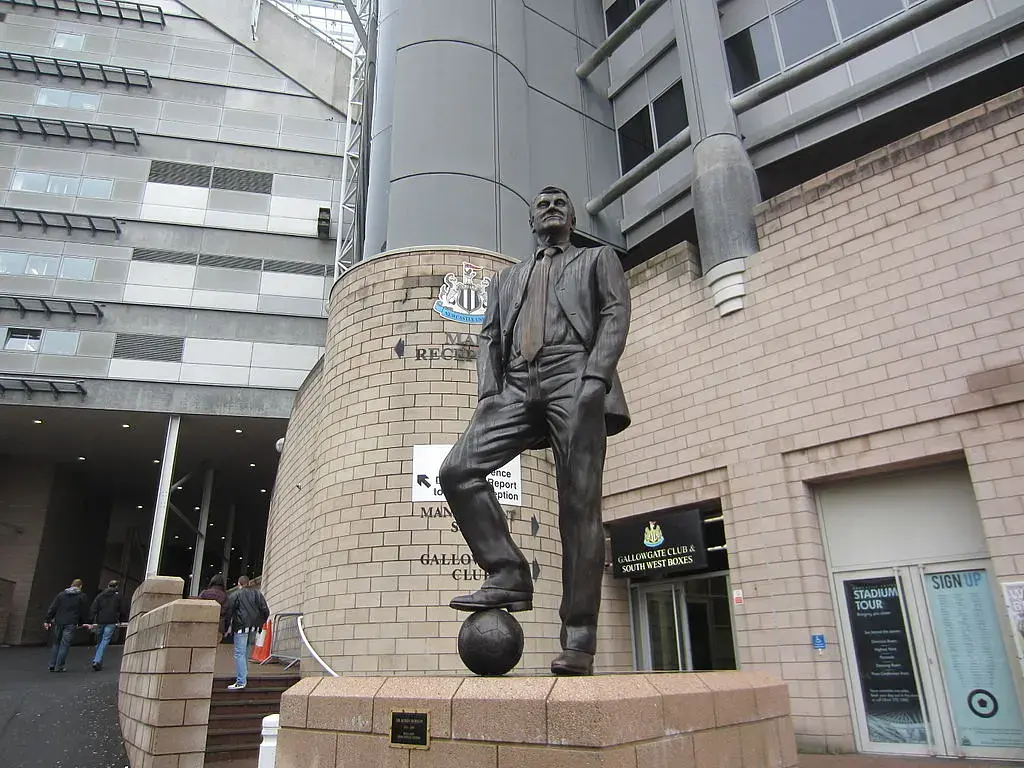 St James' Park: a statue outside the stadium