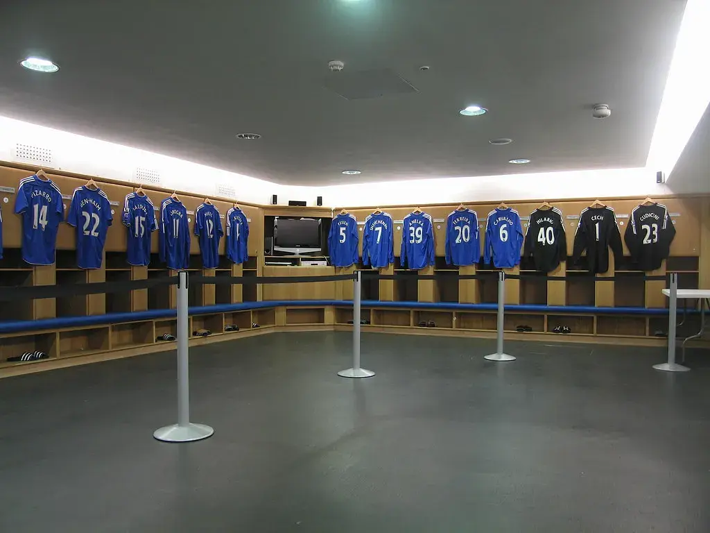 Stamford Bridge: die Spielerkabine