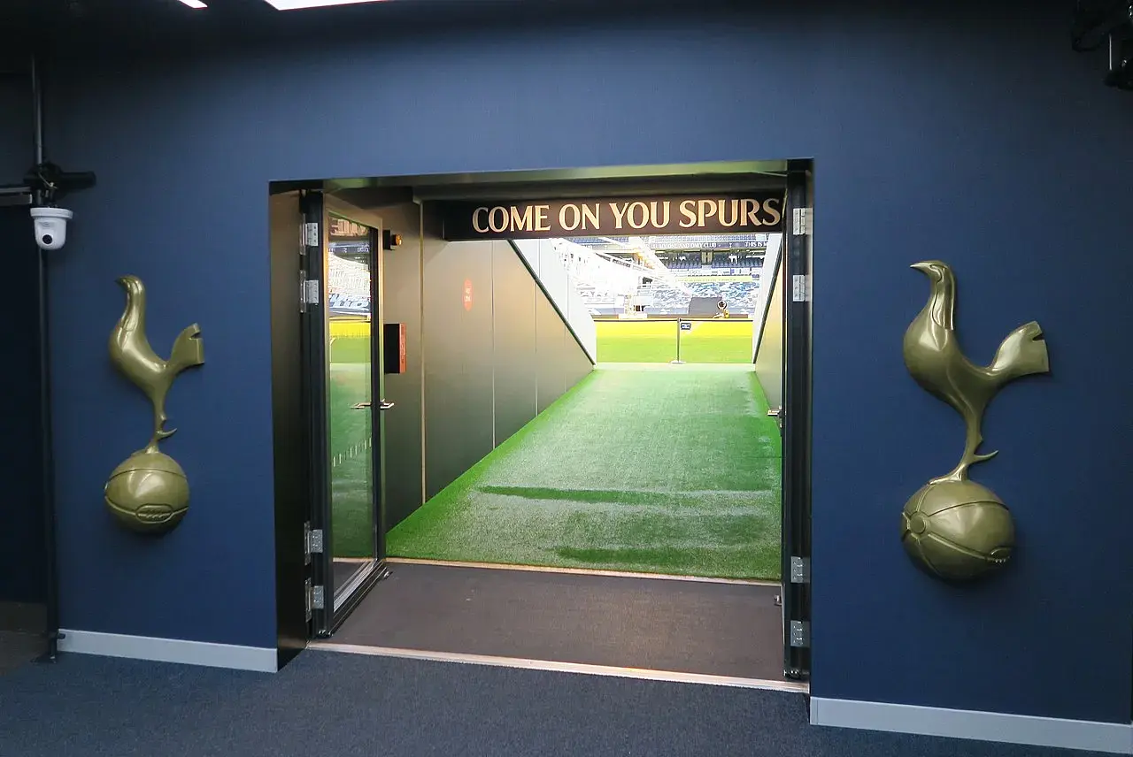 Tottenham Hotspur Stadium: el túnel de vestuarios